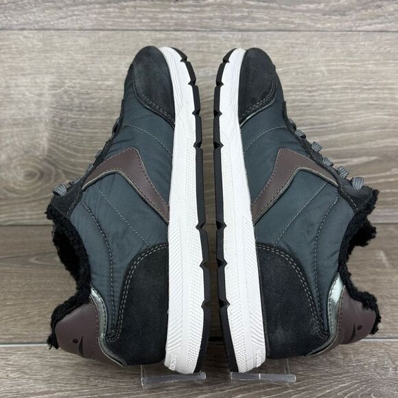 Voile Blanche Storm Fur-1B05 Women Sz 8/EU 39 Green Shearling Metallic Sneakers - Picture 10 of 11